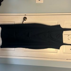 Navy satin stretch dress